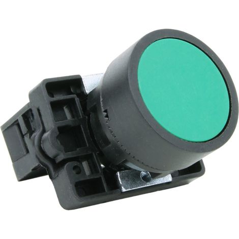 Pulsante di avvio momentaneo piatto 0-1 NO contatto 22MM verde (1/4)