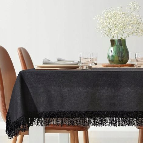 Mantel Jasper de 140 x 180 cm, negro, 1 unidad. (1/5)