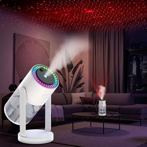 Luftbefeuchter, Aroma Diffuser, Stern Humidifiers, Luft Befeuchter, Raumluftbefeuchter, Drehbare Düse mit Licht ferngesteuert einstellbar geeignet für Schlafzimmer Wohnzimmer Kinderzimmer (1/5)