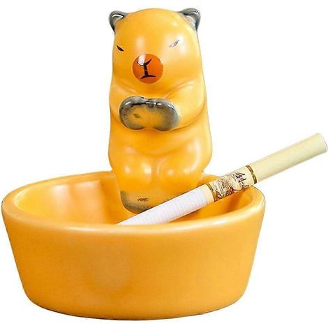 Cendrier élégant en forme de capybara, cendrier de table, récipient à bougie pour bureau ou table (1/4)