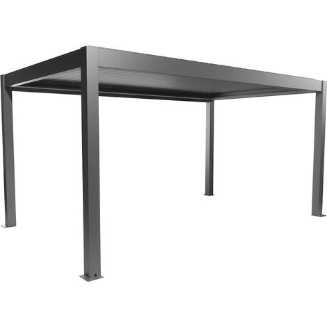 Pergola Gr. 5 x 3 quarzgrau-metallic