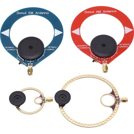 4 Stück Mini-Ring-Transceiver UHF VHF AM SW Schleifenantenne für Kurzwellenrundfunk (1/5)