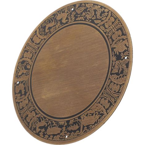 SHINEOFI Plaque de façade meuble vintage en laiton avec motif du (1/5)