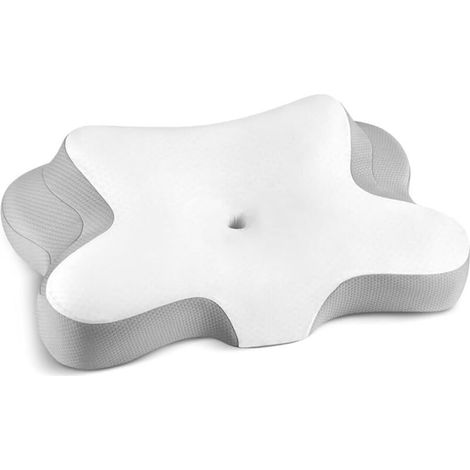 Oreiller Cervical - Mousse à Mémoire de Forme Ergonomique pour Les Dormeurs sur Le Côté, Le Dos et Le Ventre, Oreiller Rafraîchissant pour Soulager la Douleur