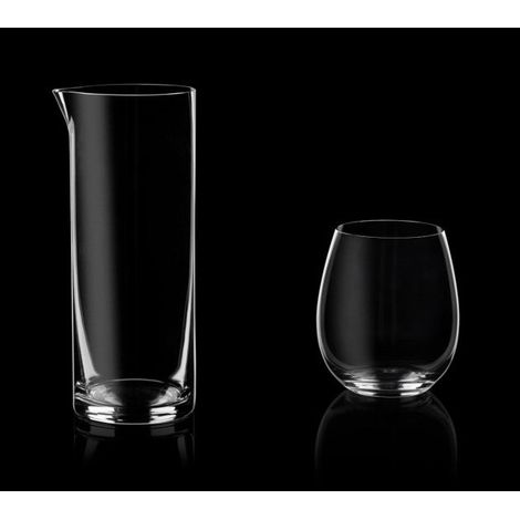 RCR Cristalleria Italiana Set Tavola 6 Bicchieri Stemless e Brocca