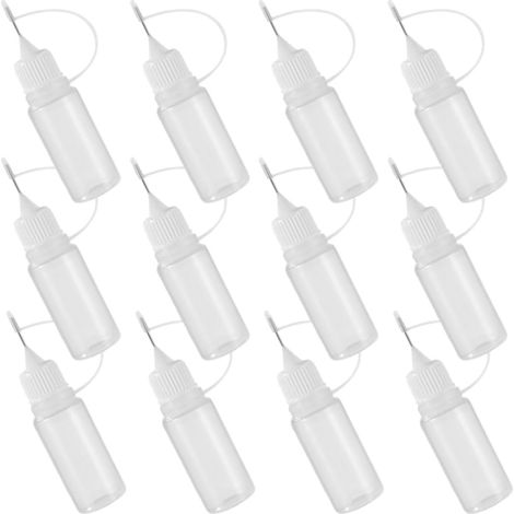 Flacons Souples PE 5ml pour Distribution Précise de Colle Lot de 12 Embout Aiguille pour Travaux Manuels et Usage Industriel (1/5)