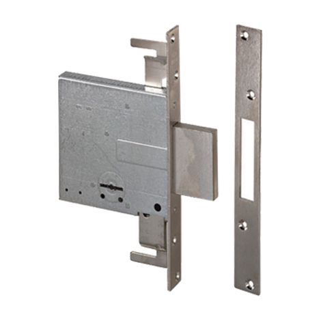 SERRATURA METALLO INFILARE 57015 CISA  B.Q ZINC F.MM 25 DM M4 H.MM 114 E.MM 60