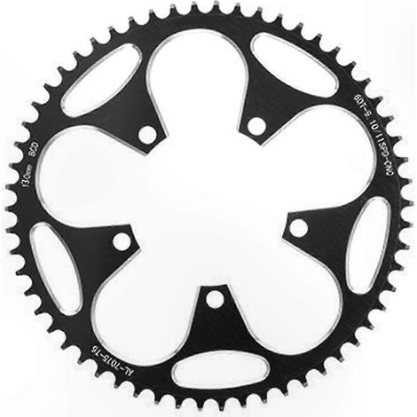 Couronne plateau vélo montage direct, 110 BCD 5 trous, profil Narrow-Wide rouge, transmission optimale, compatible VTT et route. (1/5)