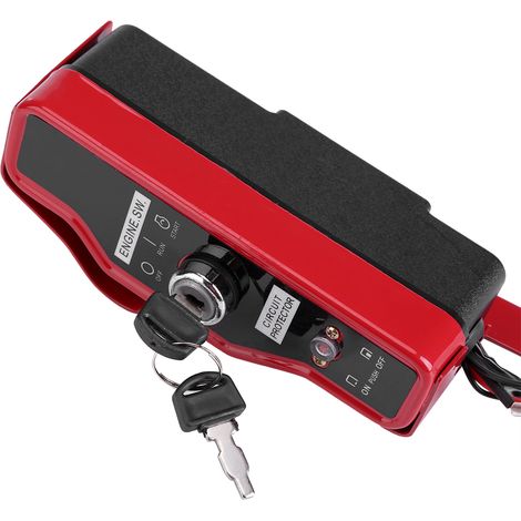 Boîtier de contacteur d'allumage électrique avec 2 clés pour moteur à essence Honda GX390 13 CV, GX340 11 CV, 168F et GX160 (1/4)