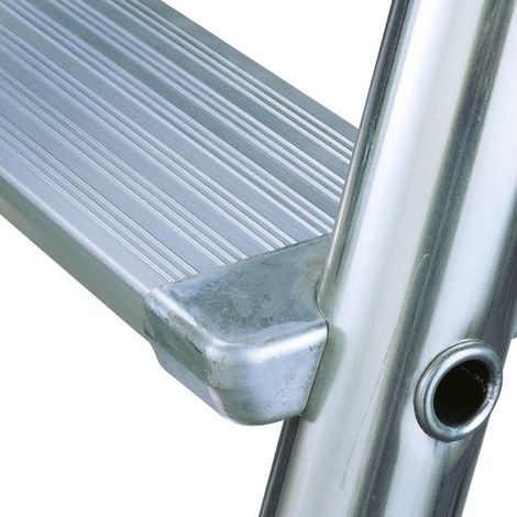 TUBESCA-Comabi - Escabeau aluminium grande plateforme Probat – 4 à 12 marches - Hauteur de plancher 2,85m (1/5)