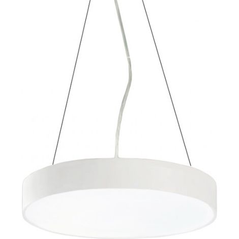 Lampadario alluminio gea led biham r gpl300 gki300 40w led bianco sospensione moderna cerchio interno, tonalità luce 4000°k (luce naturale)