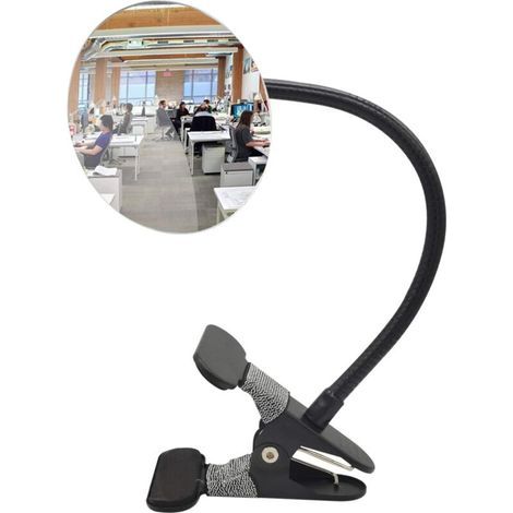 Miroir de sécurité à clipser — Miroir de surveillance convexe pour la sécurité personnelle et au bureau. rétroviseur ou usage général (3.35 pouces. rond) (1/4)