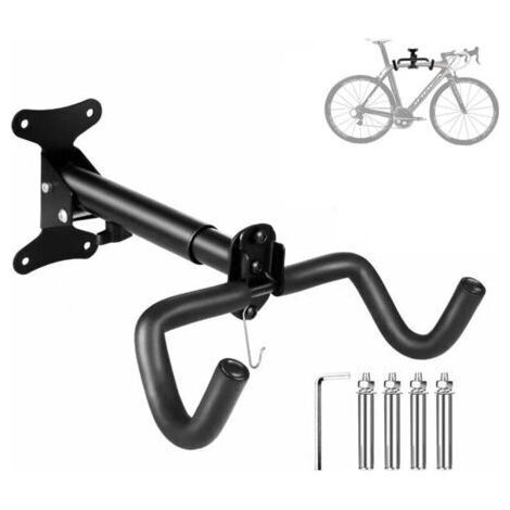 Support mural pour vélo de garage rétractable, support pour vélo de montagne vertical peu encombrant, support pour vélo de montagne, crochet à vélo mural, support de rangement pour vélo verti (1/4)