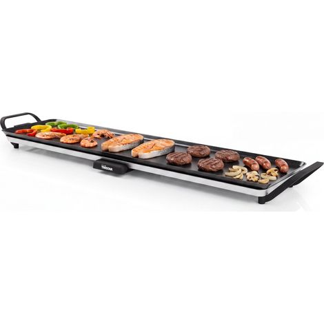 Grill de table slim XL - Grande surface de cuisson de 90 x 23 cm - Thermostat réglable - Revêtement antiadhésif - Bac collecteur de graisse amovible - Facile à nettoyer - BP-2669 (1/5)