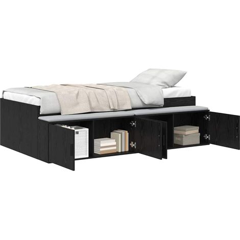 Maison Exclusive - Bettrahmen Schwarz Eichen-Optik 80 x 200 cm Ho