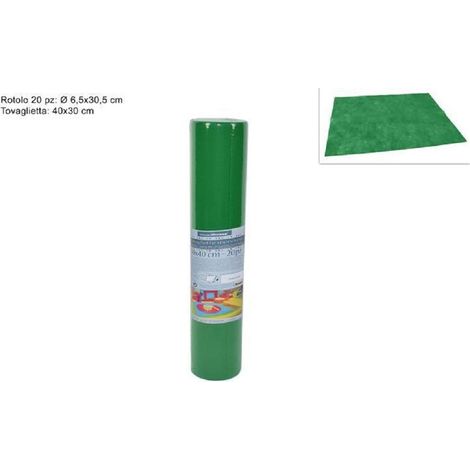 Set 20 Pz Touches Touches à Rayures Runner Tnt Rolle 30x40cm Verte Forêt