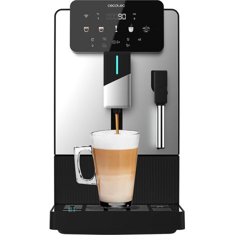Machine à espresso 1,1 L noire avec vaporisateur