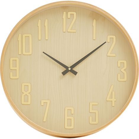 Interiors by Premier Functional Natural Wall Clock, Sleek And Sturdy Wall Clock For Kitchen, Versatile Clock For Indoor Outdoor (1/5)
