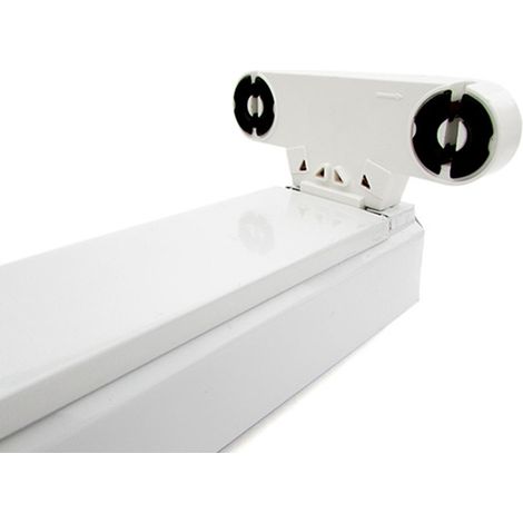 Porta Lampada Plafoniera Per Doppio 2 Tubi Led T8 da 60cm Interno Non Impermeabile IP20 (1/3)