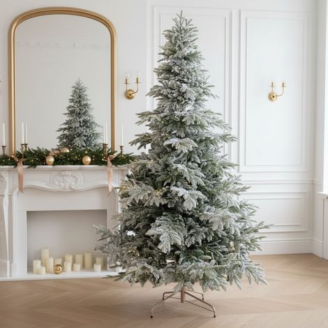 Albero di Natale innevato "Rockefeller" 100 % PE Effetto Real Touch by Salvatore Izzo -210 cm (1/5)