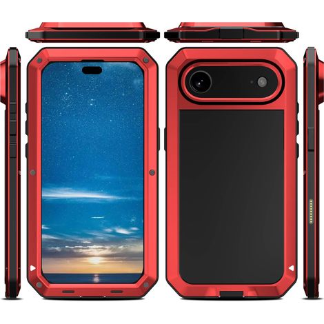 Coque pour iPhone 17 Pro 6,3 pouces avec protection d'écran en verre intégrée, conception robuste et résistante aux chocs, protection totale contre la poussière à 360°. (1/5)