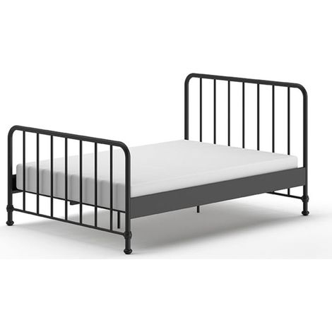 Lit Enfant "Bronxx" 140x200cm Noir Mat (1/4)