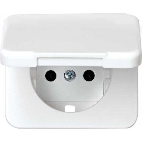 Copertura incernierata 2 poli + presa di terra di sicurezza Simon 75 bianco neve SIMON 75090-60