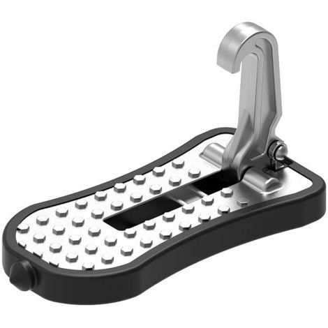 Sollbry Pédale de Porte d'automobile, Pédale de Porte d'automobile Clou de Pied u Pédale de Pédale de Crochet de Loquet de Porte de Voiture, avec Pédale Auxiliaire avec Safety Hammer (16cm, Argent) (1/4)