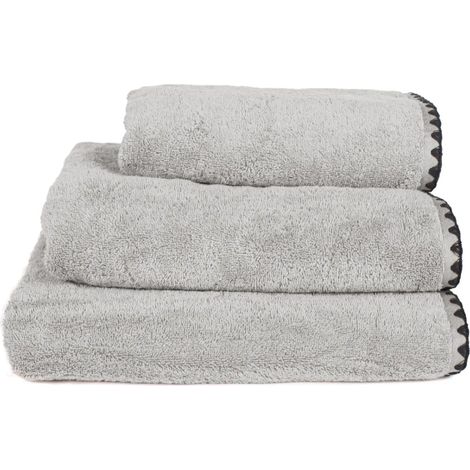 HAOMY - Drap de bain ISSEY Béton 90 x 140 cm