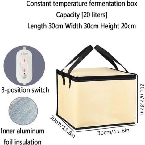 Étuve À Fermentation - Contrôle Précis De Température 24 À 33 4 °C - Isolation Thermique Double Couche - Pour Yaourt Chocolat Kombucha - 1 Pièce (1/4)