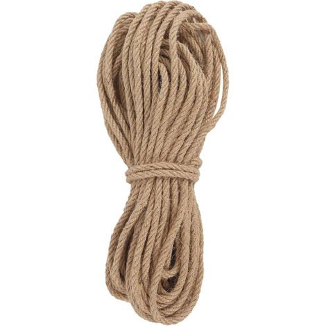 Corde en sisal de Jute Naturelle Marron 20 m x 6 mm - Réparation de griffoir pour Chat et aménagement de Jardin (1/5)
