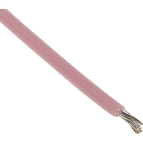 Câble pour environnement difficile RS PRO, 0,12 mm², 26 AWG, 200°C max, PTFE Rose, 25m ( Prix pour Bobine de 25 Mètres )