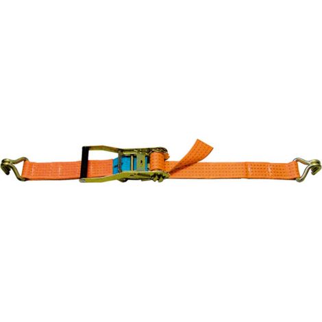 SANGLE D'ARRIMAGE 50 MM TMU 2500 KG ORANGE 2 CROCHETS DOUBLES LG. 12 M LEVAC - 4570A12