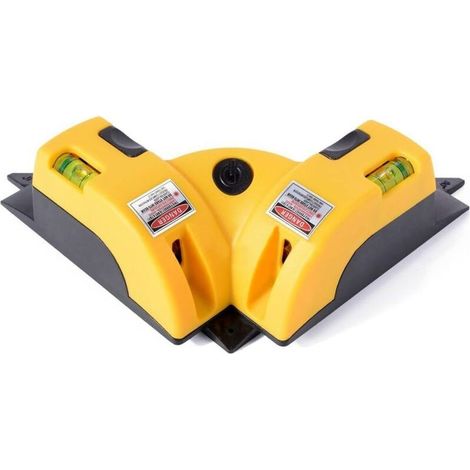 Niveau laser horizontal et vertical à angle droit à 90 degrés Laser de niveau carré avec deux ventouses (1/5)