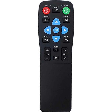 Télécommande à gros boutons pour seniors, compatible avec TV, boîtier multimédia, barre de son, récepteur audio et lecteur DVD/magnétoscope/satellite. Idéale pour toute la famille. (1/3)