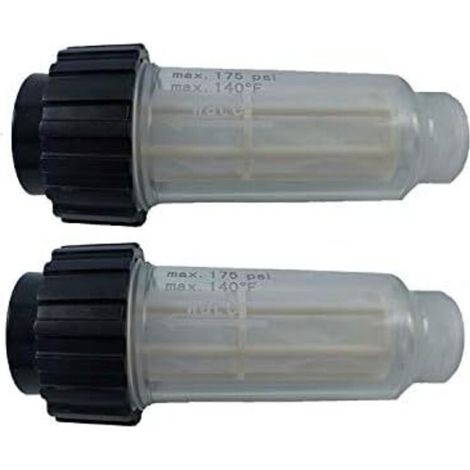 2 Pack Filtre à eau avec insert de filtre (5.731-050.0) pour tous les nettoyeurs haute pression Karcher avec raccord d'eau 3/4" comme compatible avec les nettoyeurs haute pression 4.730-059.0 (1/5)