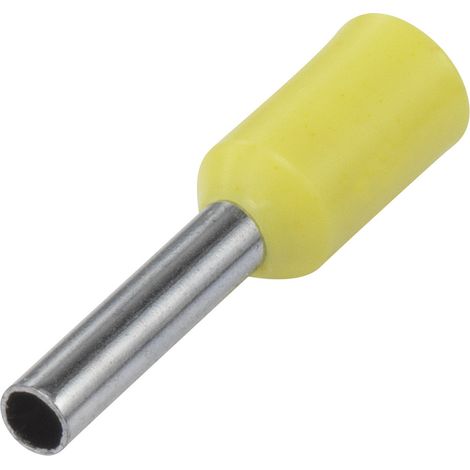TRU COMPONENTS TC-9163716 Aderendhülse 0.3 mm² Teilisoliert Gelb 100 St.