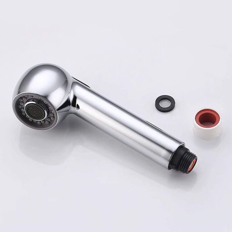 Douchette Robinet Cuisine 2 Jets Tête de Douche Remplacement Douchette pour Mitigeur Cuisine, Chromé (1/5)
