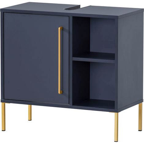Bad Waschbeckenunterschrank KELLA-80 in nachtblau, B/H/T: ca. 65,3/63,3/33,1 cm (1/4)