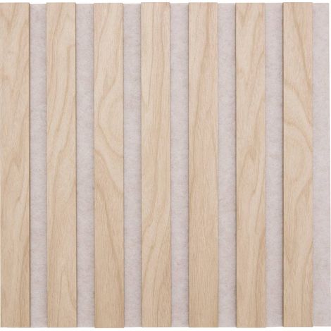 Atmosphera – Lot de 3 panneaux décoratifs Colva 30x30cm – Fibres de bois FSC® avec feutrine beige – Isolation acoustique – Installation facile