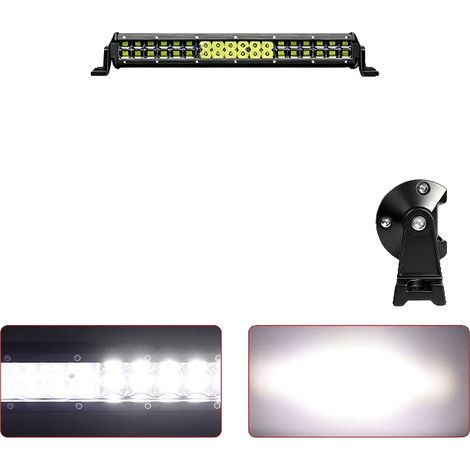 Barre lumineuse, double rangée, étanche, Spot Flood de 15 pouces (1/2)