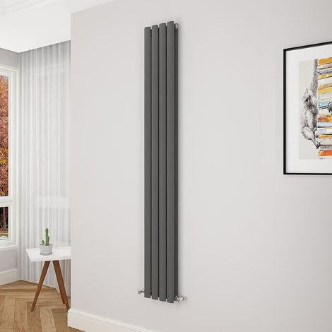 Biubiubath Oval Column Radiator 1800x236mm Double Anthracite (1/5)