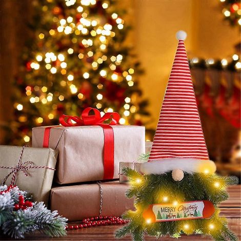 Cadeau de Noël- Mini joulu valonauhoilla, joulu kääpiö joulukoristeet joulukoristeluun lomalle (1/5)