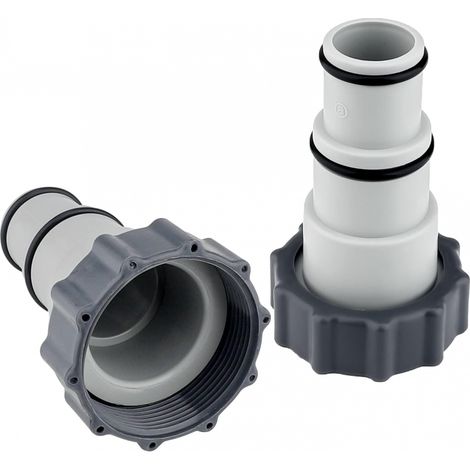 2-teiliger Poolschlauchadapter, Poolschlauchadapter mit Dichtung für Gewindeanschluss der Poolpumpe (1/5)