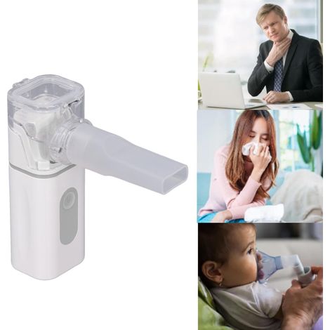 Mini pulvérisateur portable pour adultes et enfants, pulvérisateur à main, pulvérisateur silencieux pour les voyages et la maison, pulvérisateur ultrasonique, inhalateur de vapeur froide personnel, gr (1/5)
