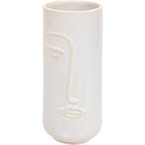 Soleya VASO IN CERAMICA 25 cm bianco design moderno