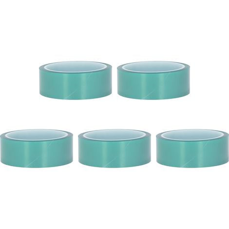 Lot de 5 films adhésifs haute température en PET vert, revêtement en spray, ruban de protection haute température 33 mm x 33 m (1/5)