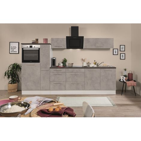 Cuisine Kitchenette béton Amanda 300 cm Respekta Premium