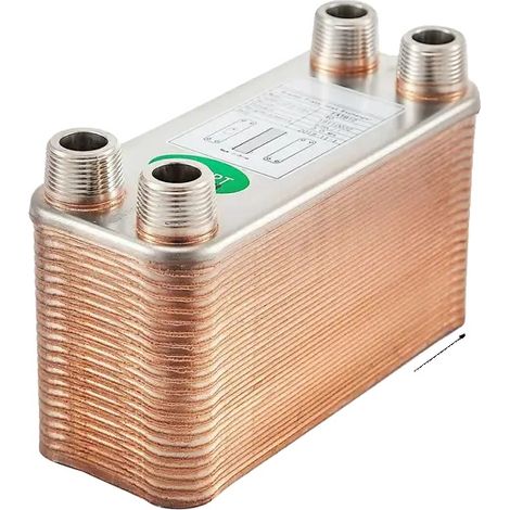 Échangeur de chaleur à plaques, haute efficacité thermique, conception compacte, 40 Assiettes (1/2)