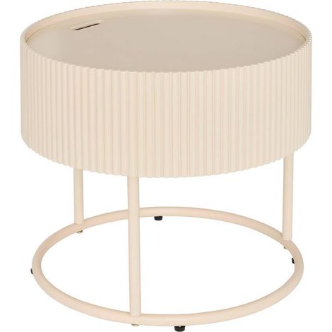 Table Basse Avec Rangement "Juna" 45cm Beige